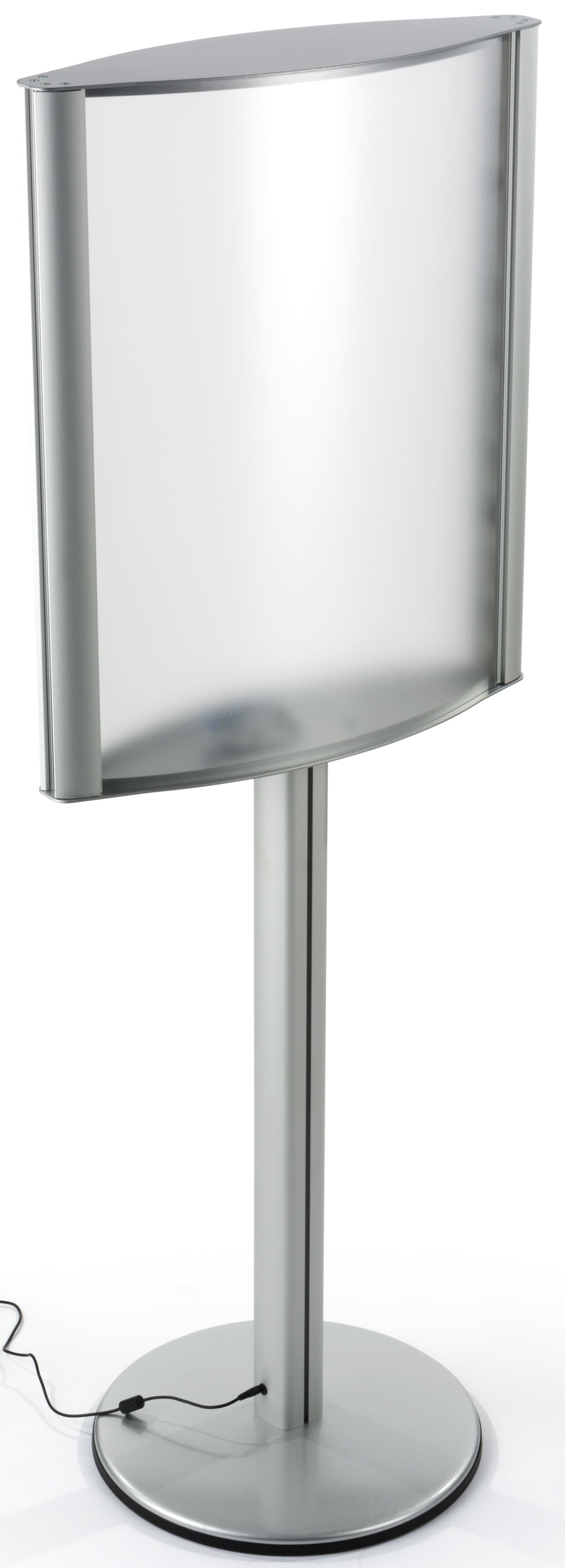 Brushed Silver 22 x 28 Curved Lightbox Stand