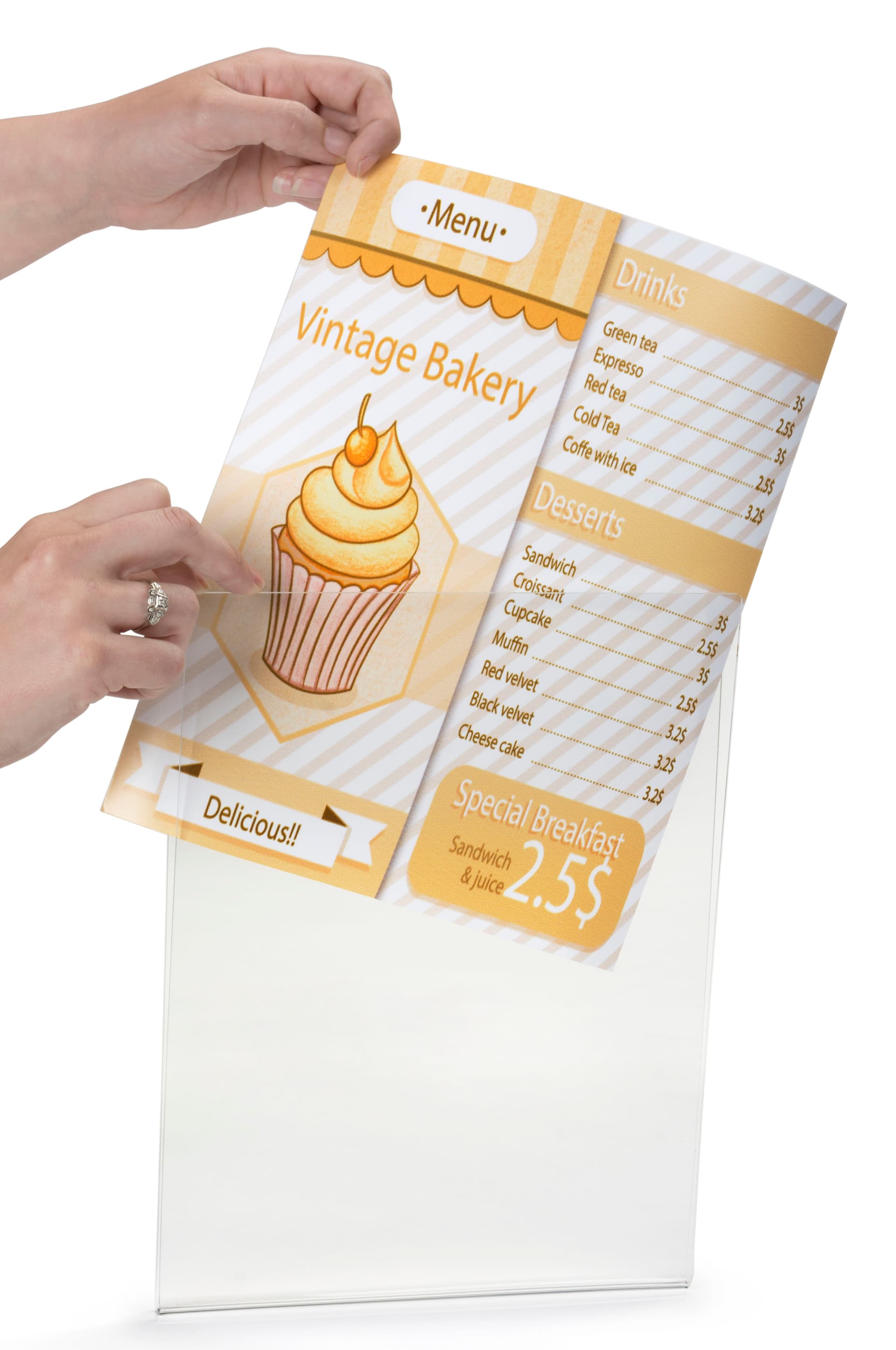 8.5 x 11 Plastic Sleeve for Storefronts