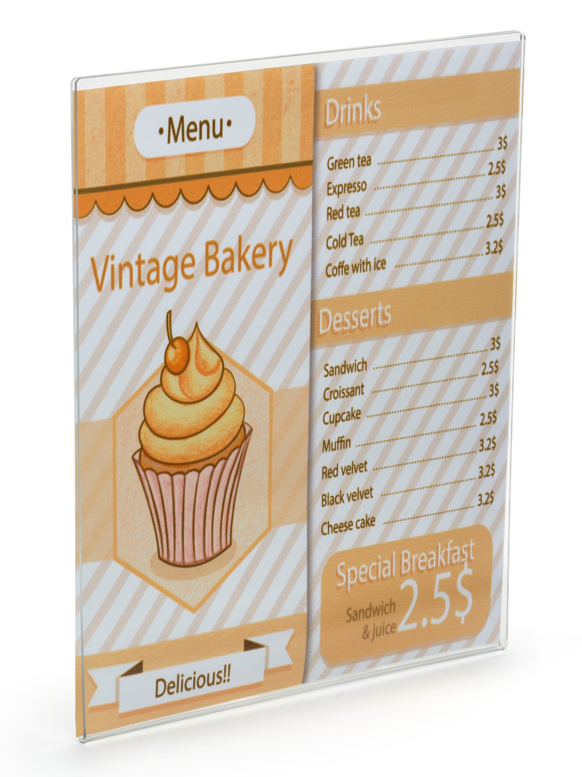 8.5 x 11 Plastic Sleeve with Hinged Bottom