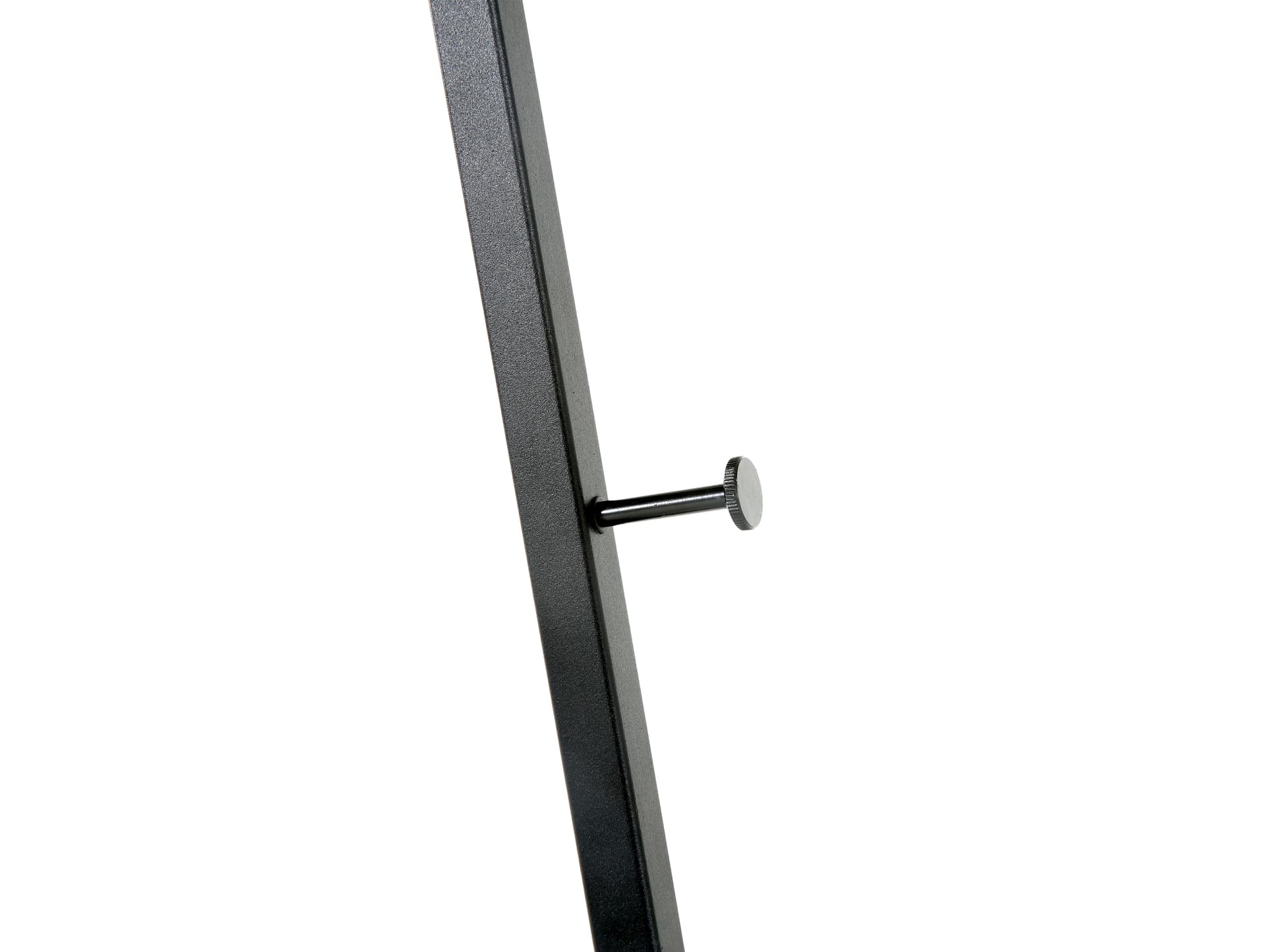 Floor standing folding easel with steel pegs