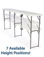 Adjustable Height Folding Tables