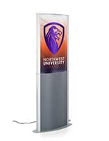 Illuminated poster stand with modern design