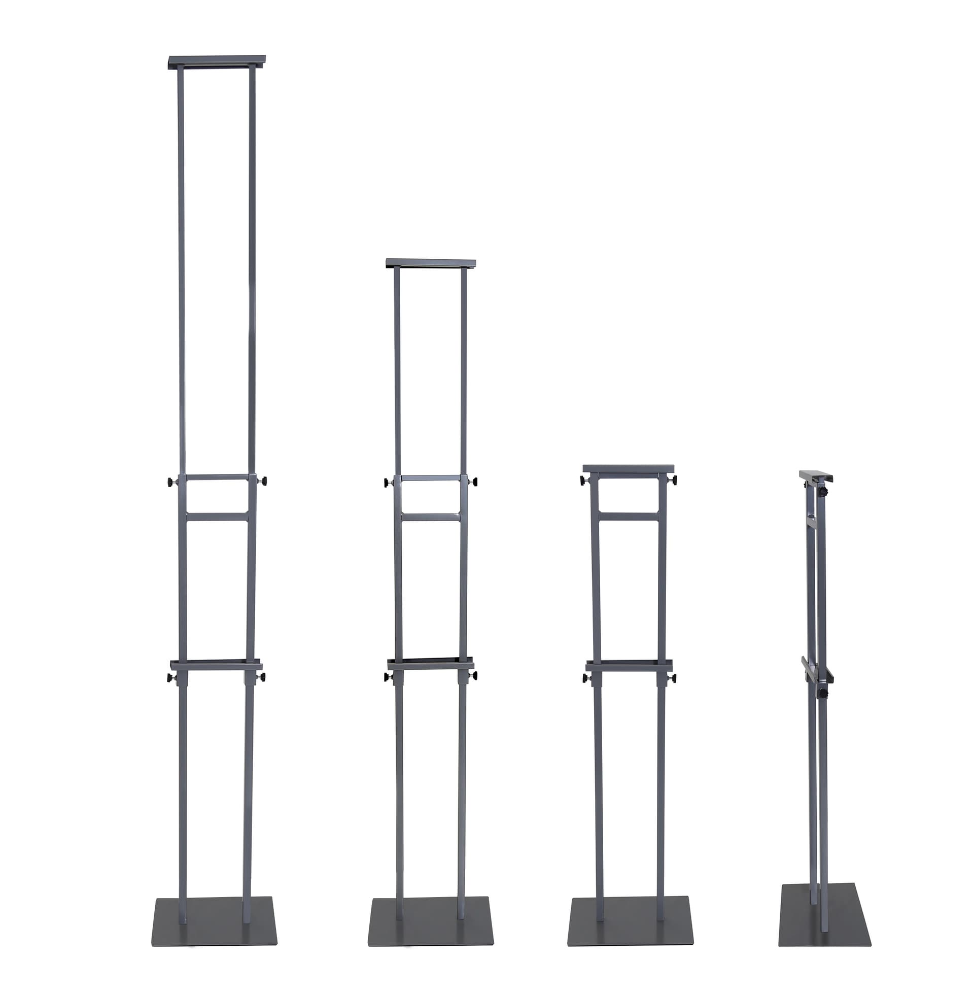 Free standing poster holder  with customizable heights to fit a wide range of sign sizes