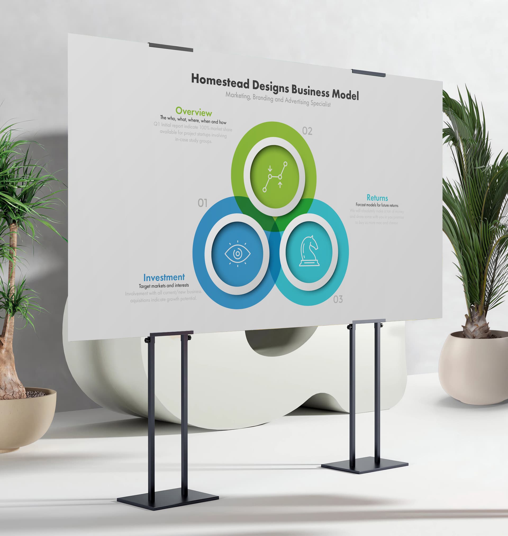 Free standing poster holders paired together to support extra wide signs