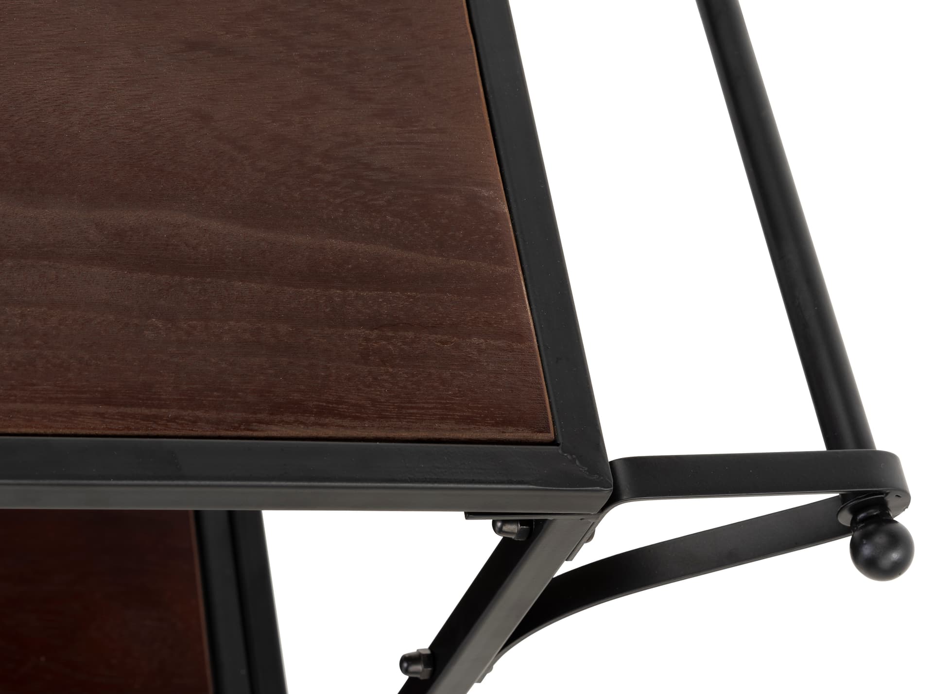 Liquor cart with wine rack features two-tiered paulownia wood shelving