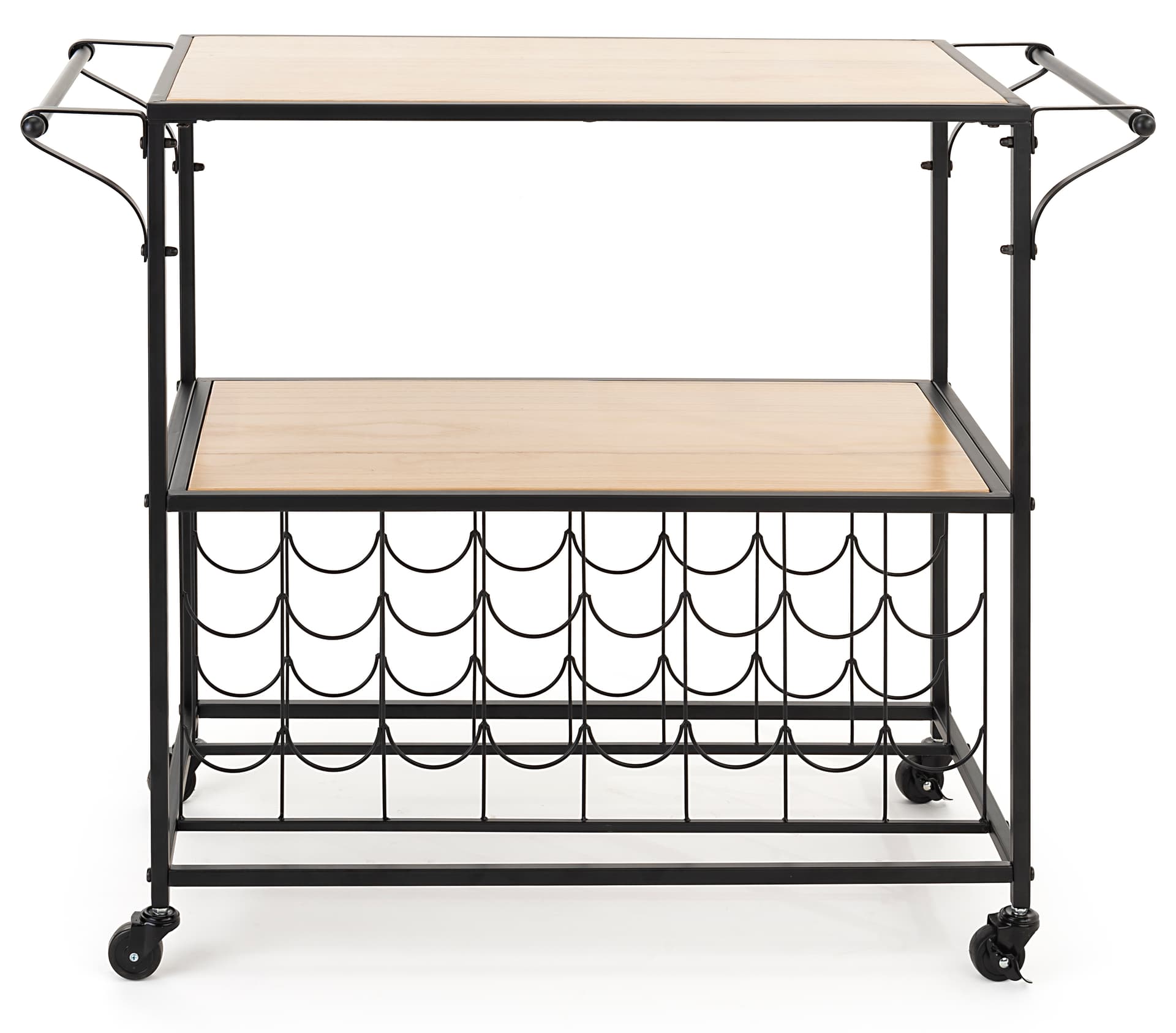 41 inch wide liquor cart with wine rack holds 16 bottles 