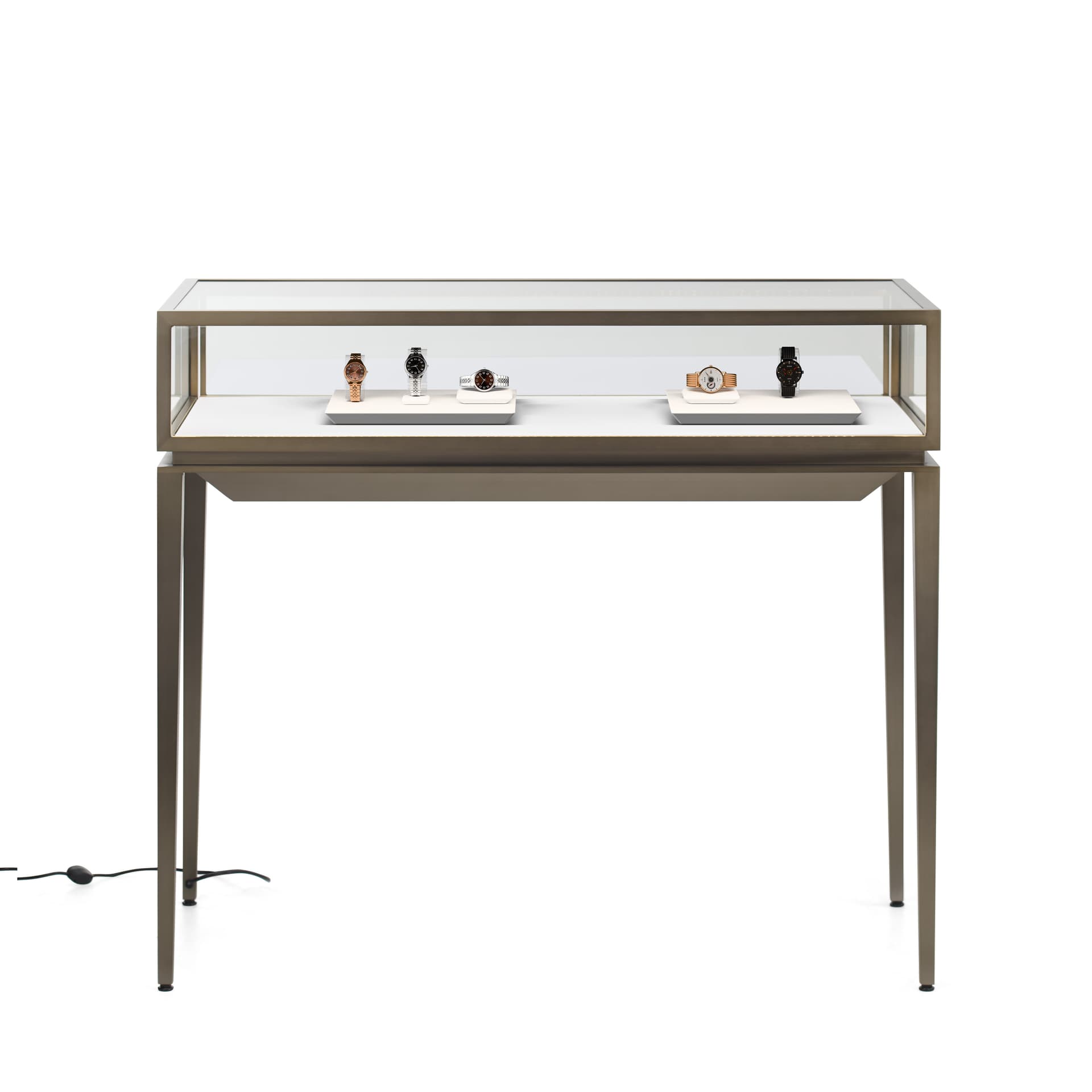 Modern Jewelry display case ships fully assembled