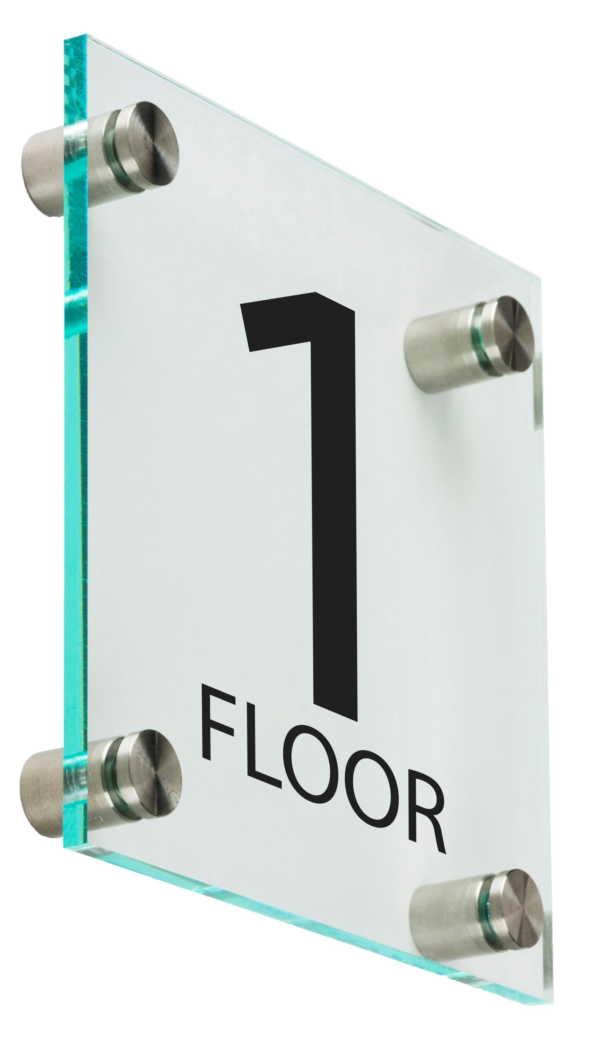 Stairwell Floor Level Signs | 6" x 6" Acrylic Panels | Displays2Go
