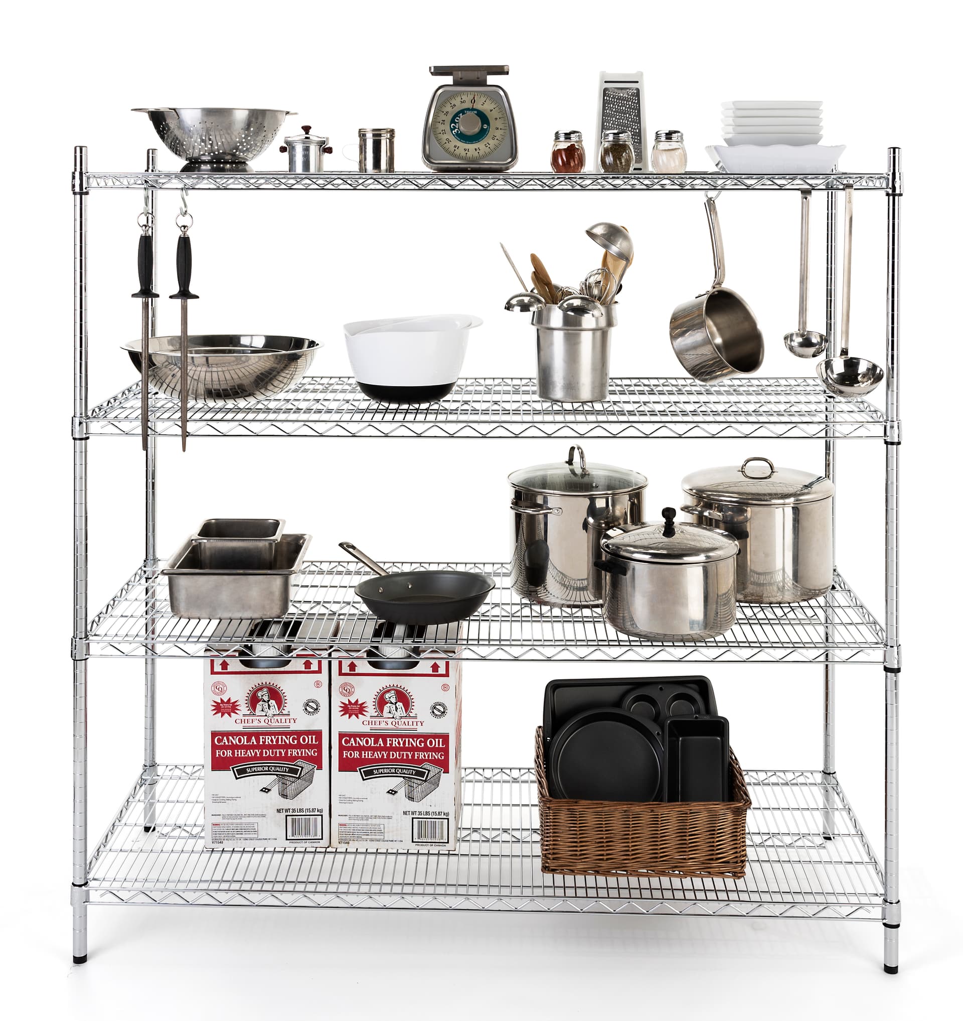Commercial wire rack with large storage capacity