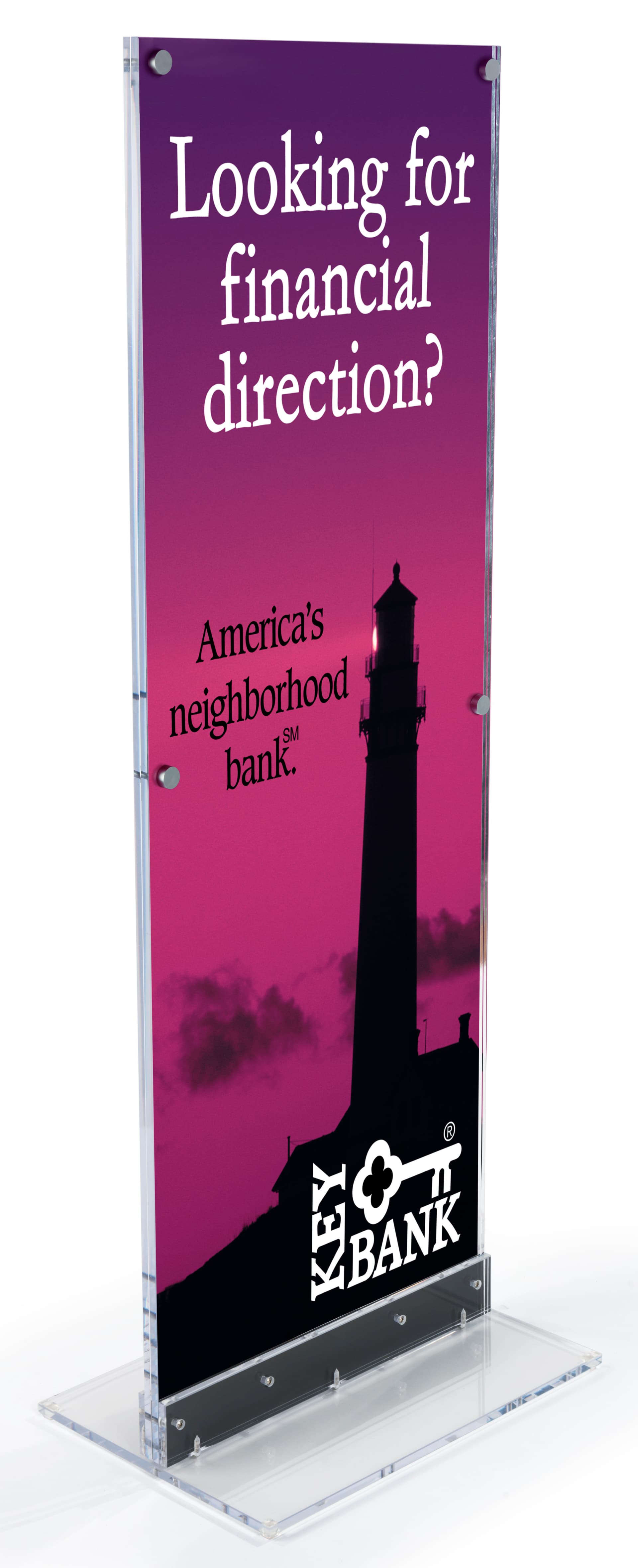 Floor-Standing Acrylic Graphic Holder Accepts Multiple Poster Sizes