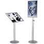 Floor Standing Poster Holder, Angled Tilt Design, Adjustable Height