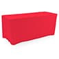 6' or 8' Stretch Polyester Table Cloth, Fitted Design - Solid Color