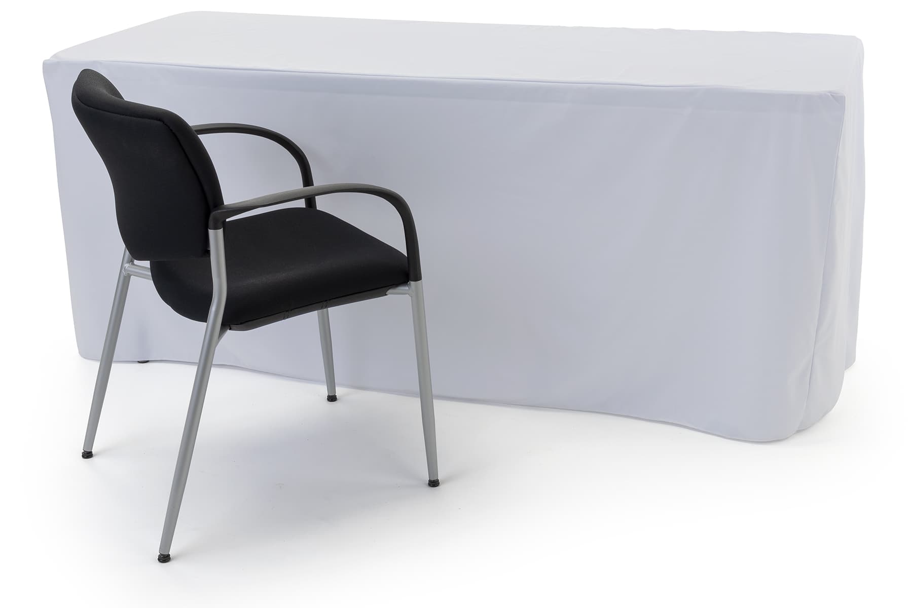 Durable trade show table throws are made of polyester material 