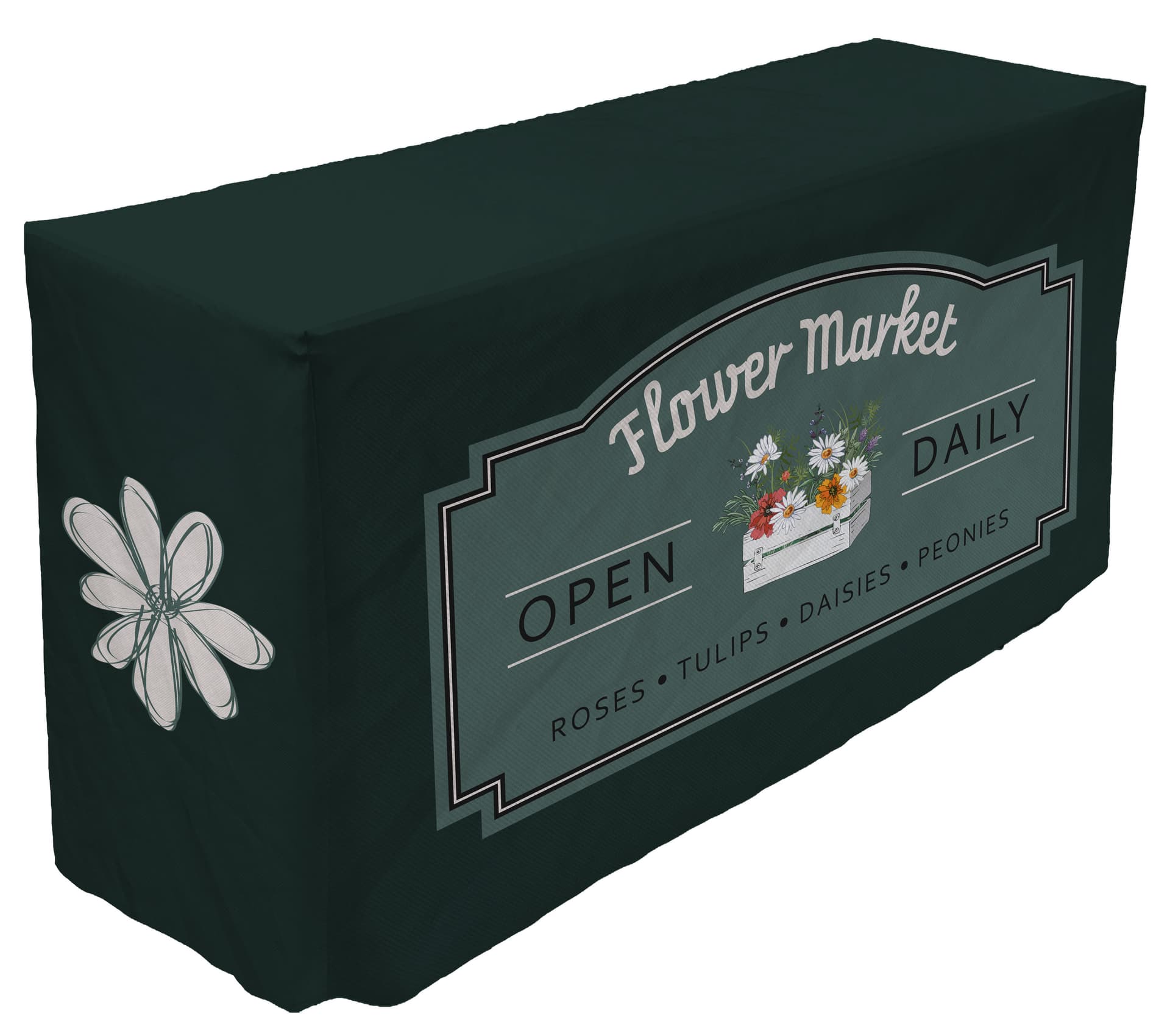 Fitted Rectangle Tablecloth with Full Color Bleed