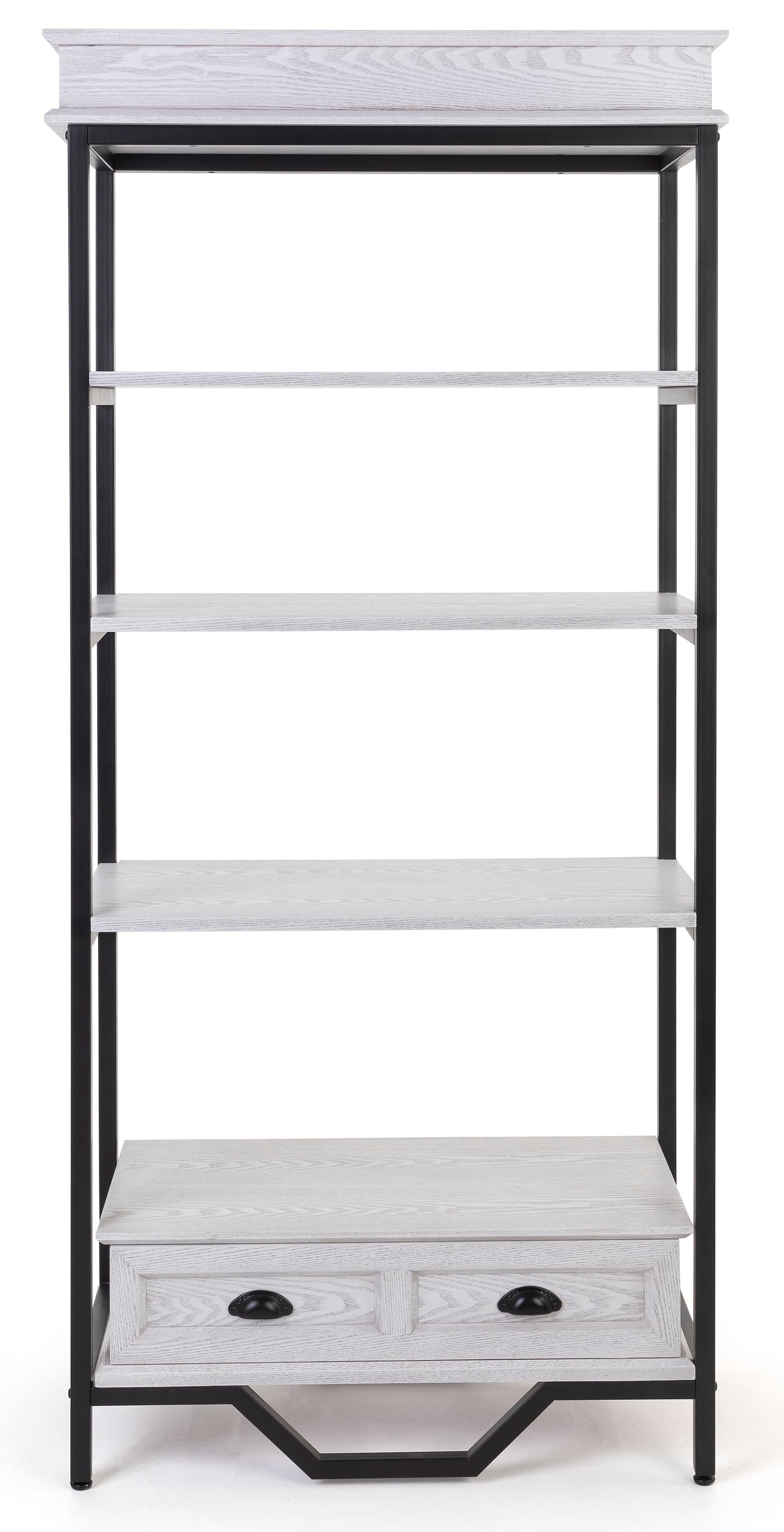 French country etagere shelving has an overall height of 75 inches