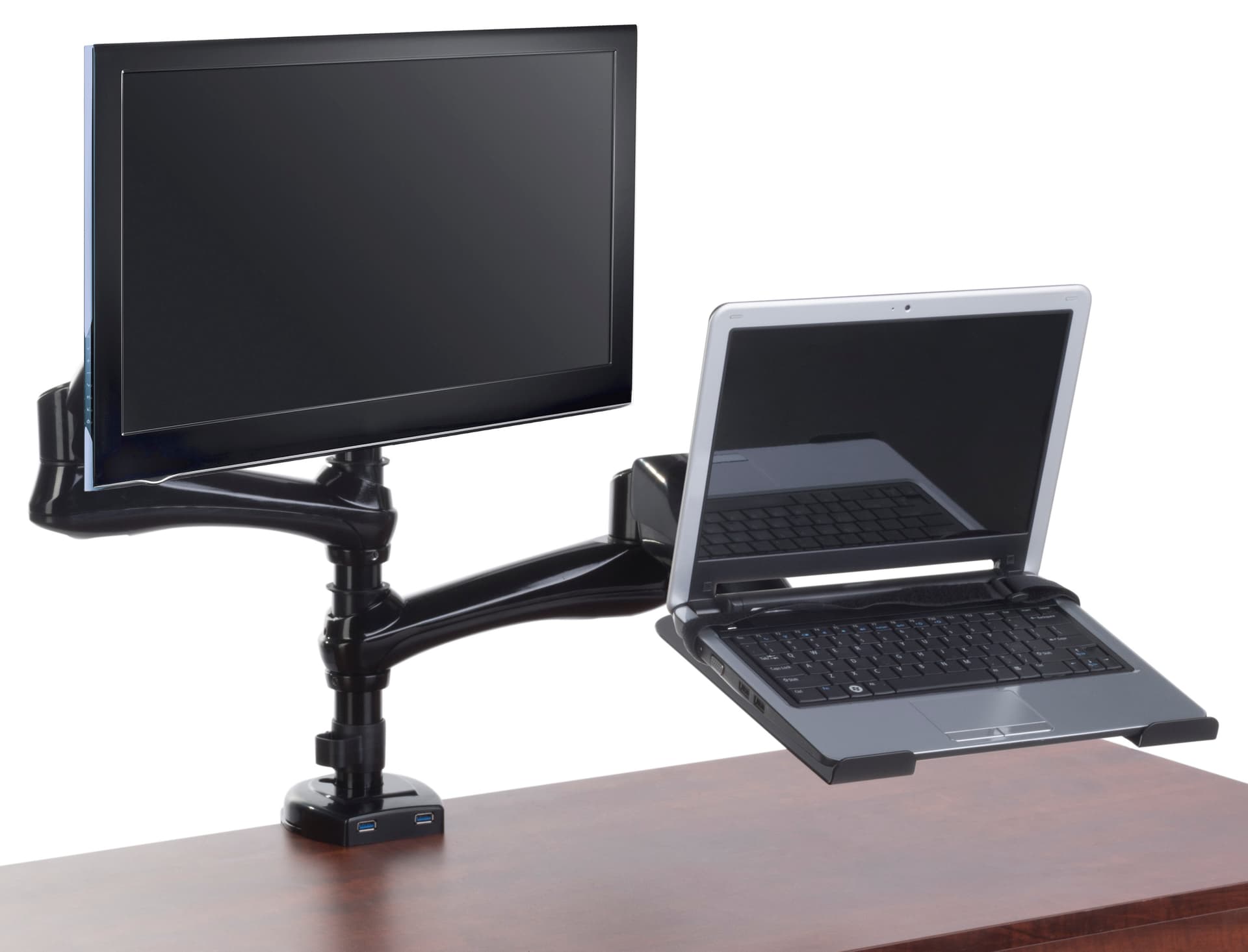 Desk Mount Dual Monitor Arm for Flat Screens