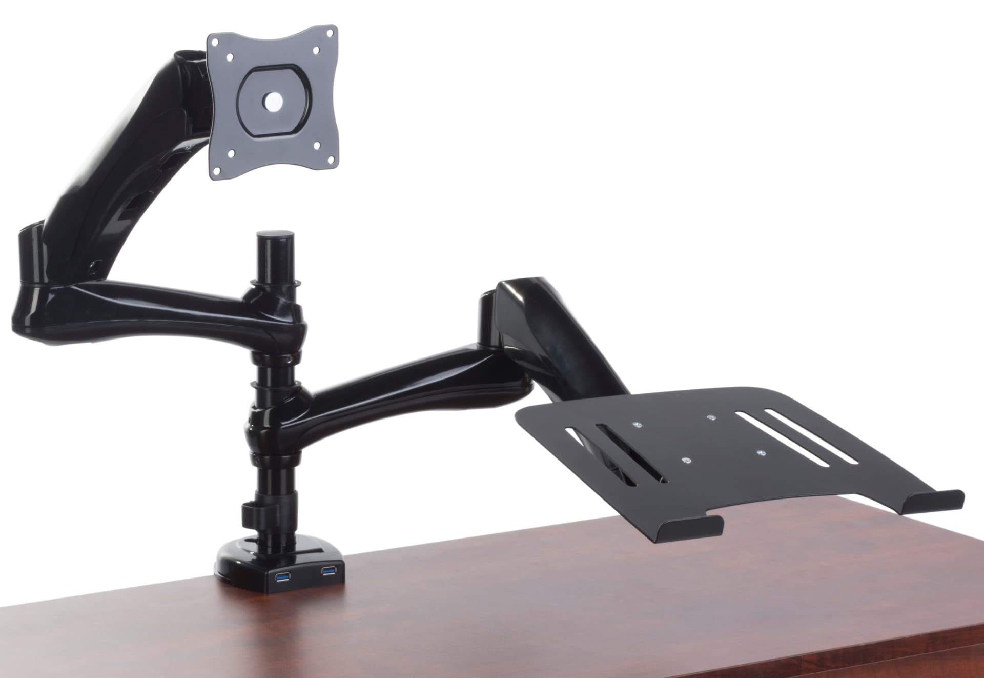 Steel Desk Mount Dual Monitor Arm