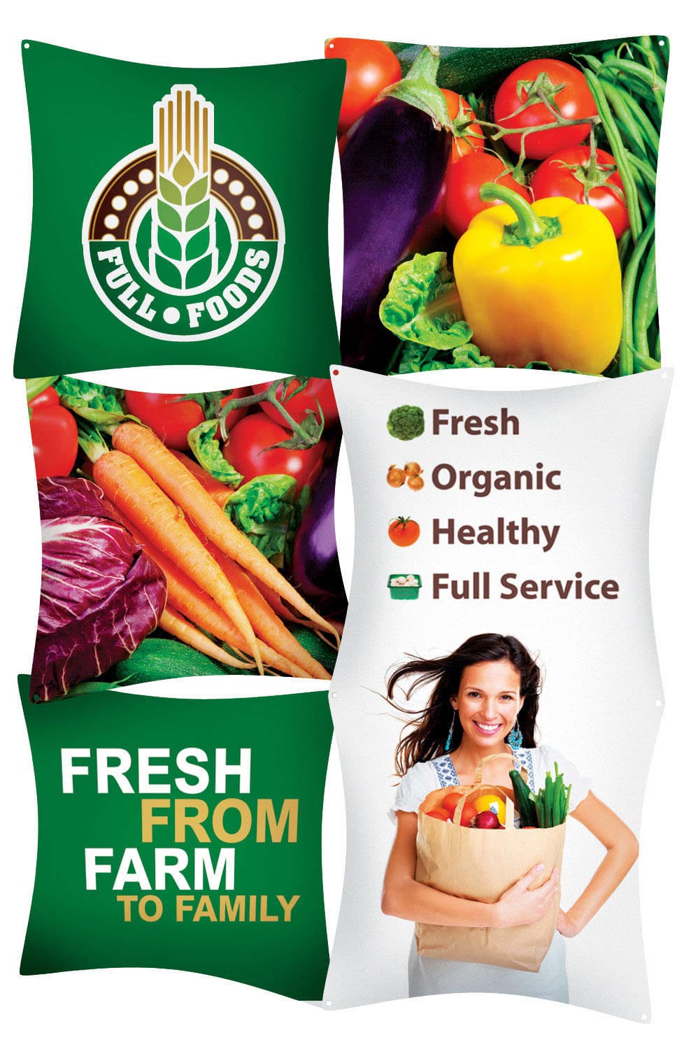 Set of 5 custom panels for GEOEC2X3A 3D display with dye-sublimated graphics