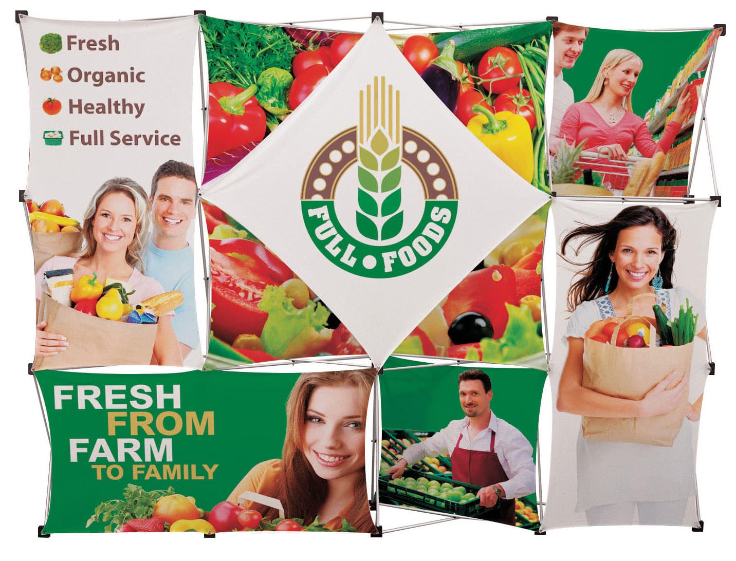 Trade show pop up with single-sided artwork