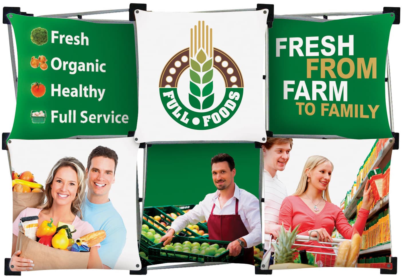 Pop up tradeshow display with custom graphics
