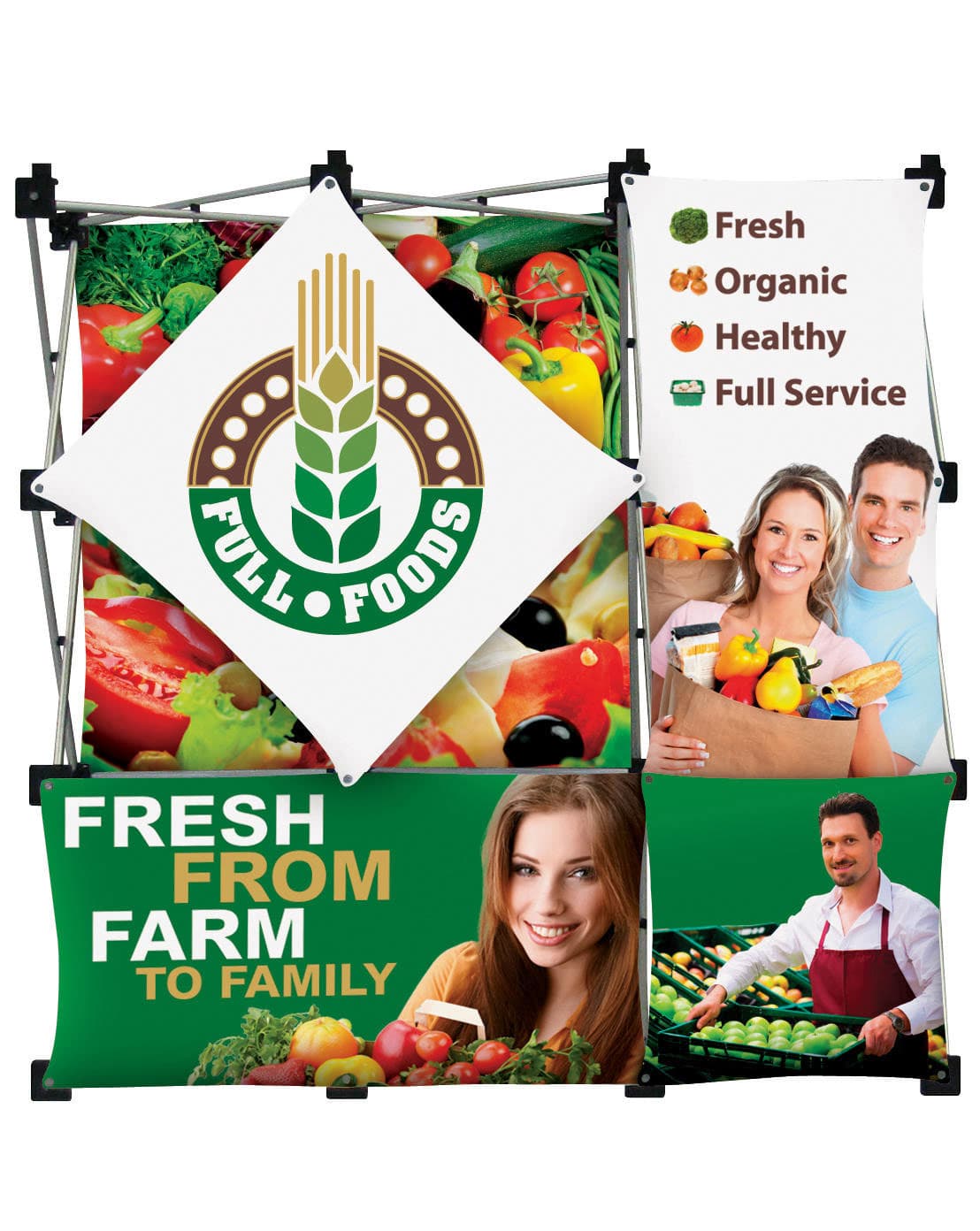 Set of 5 custom panels for GEOTT3X3A 3D display with customer-provided artwork