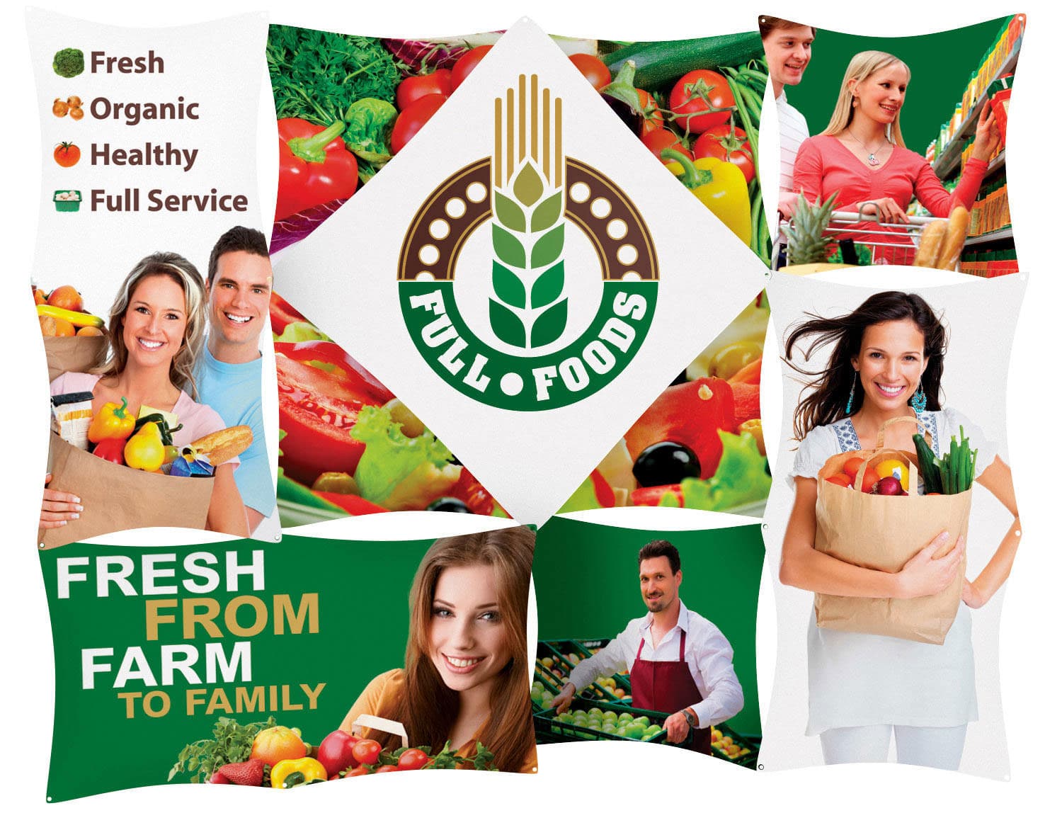 Set of 8 custom panels for GEOTT4X3A 3D display with dye-sublimated printing