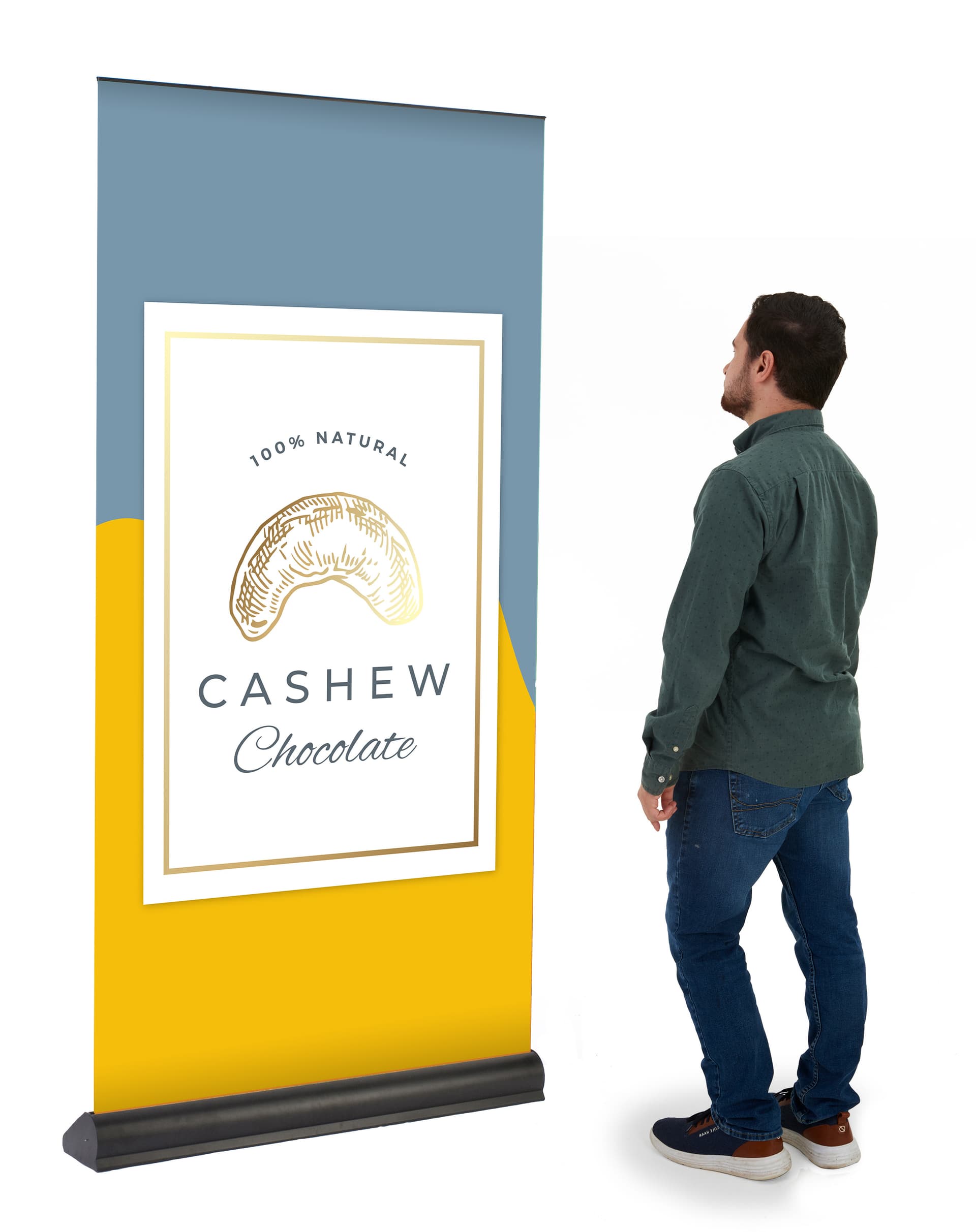 Trade show graphics with single sided graphics
