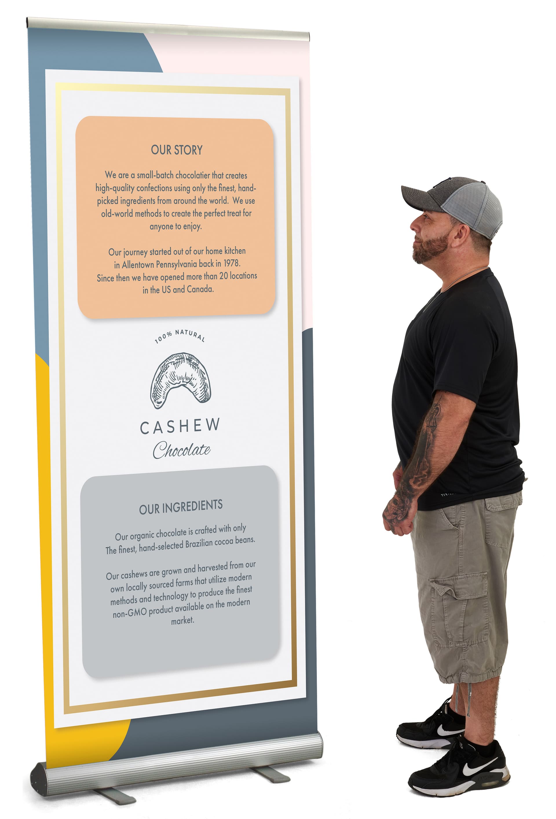 Custom printed retractable banners with full color graphics