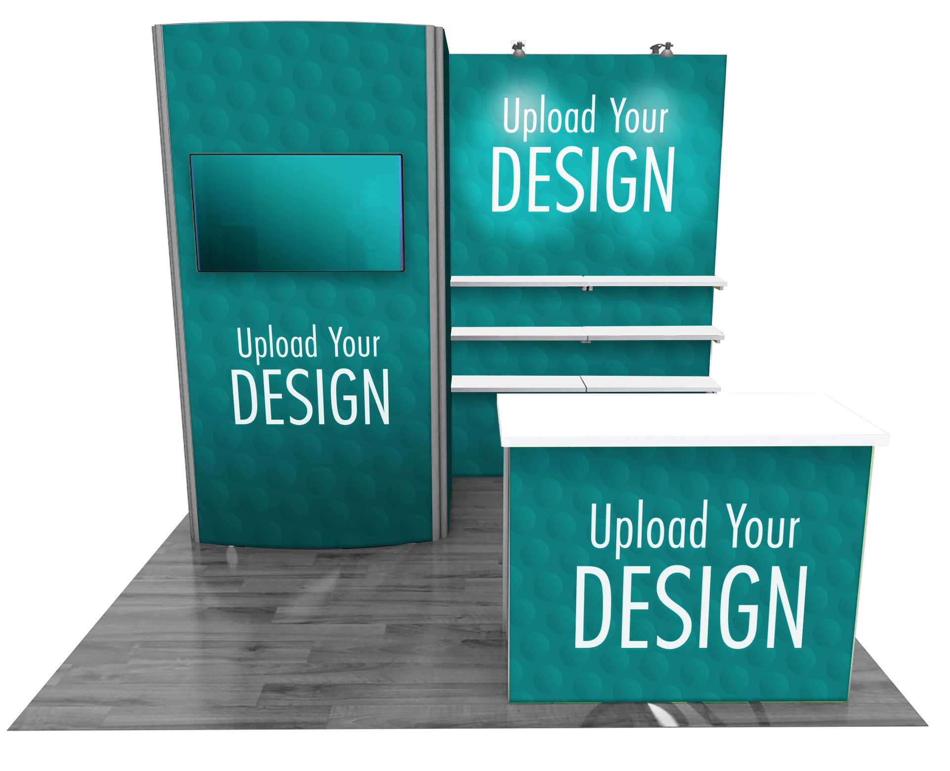 Modular exhibition system with custom printing