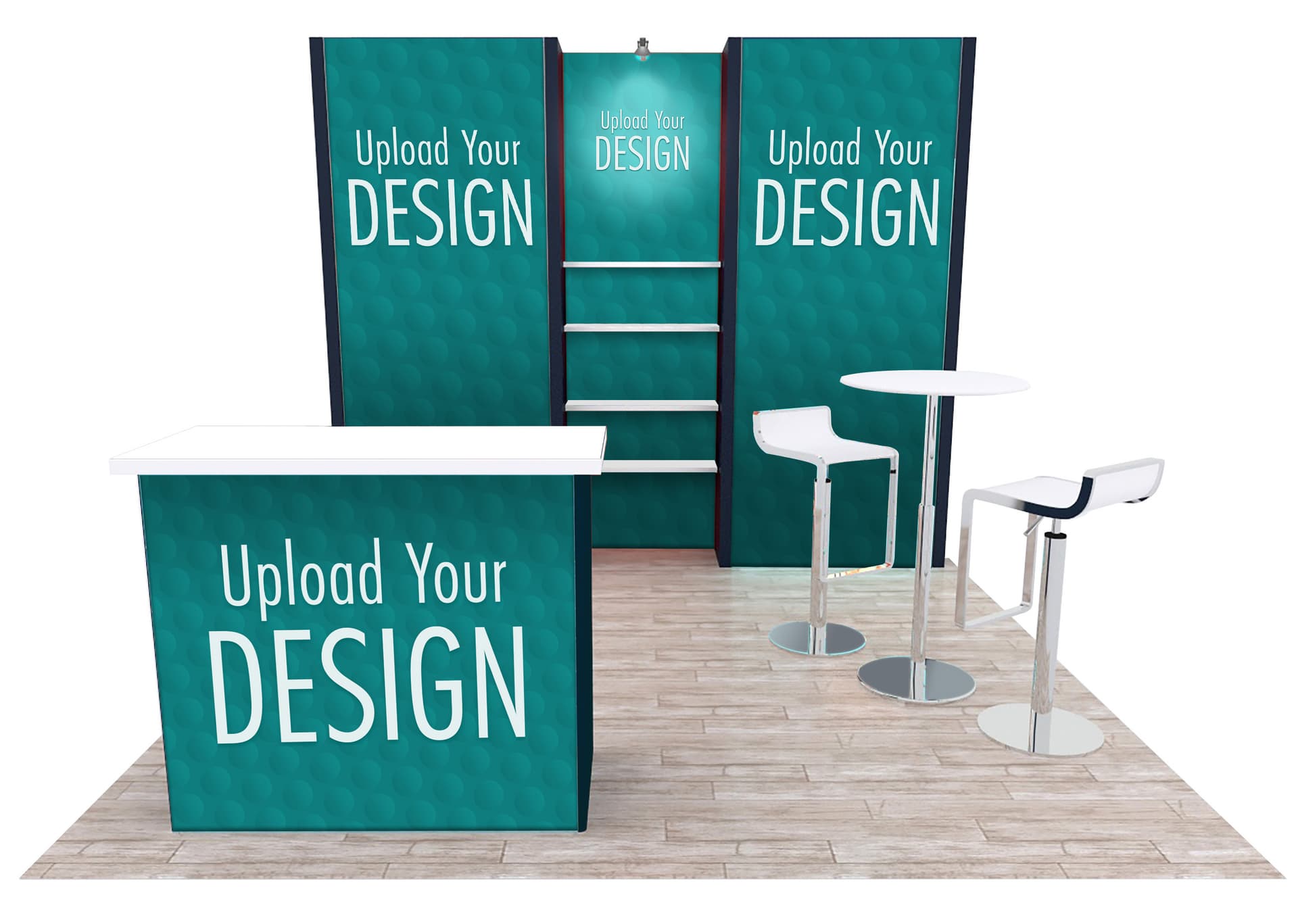 10x10 Trade Show Booth Kit with spotlight 