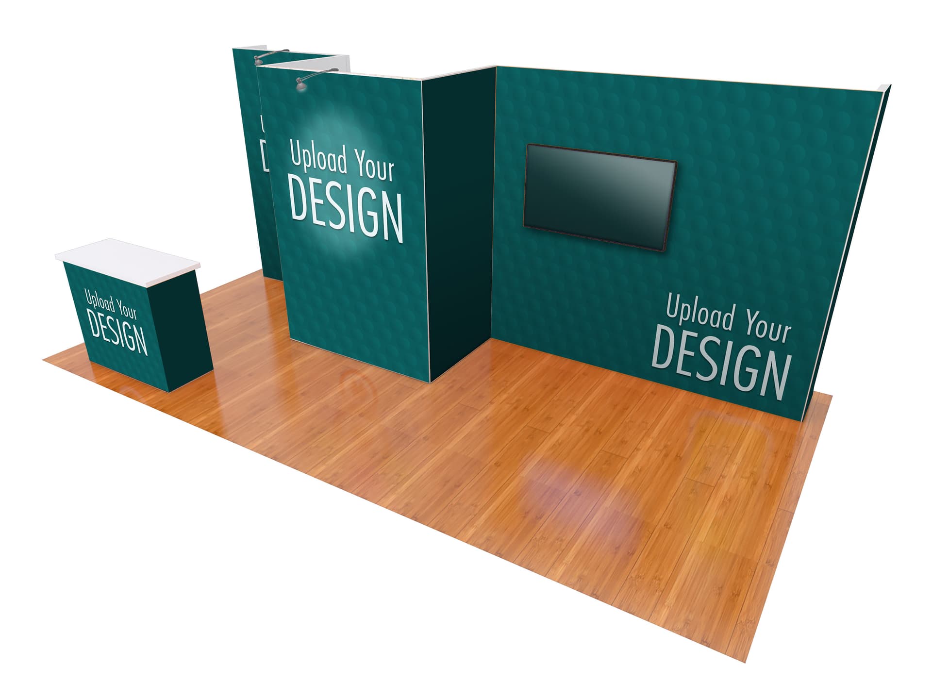 Modular exhibition stands with personalized graphics
