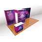 10x20 Modular Exhibition Stands w/ Monitor Mount, Spotlights, Counter and Storage