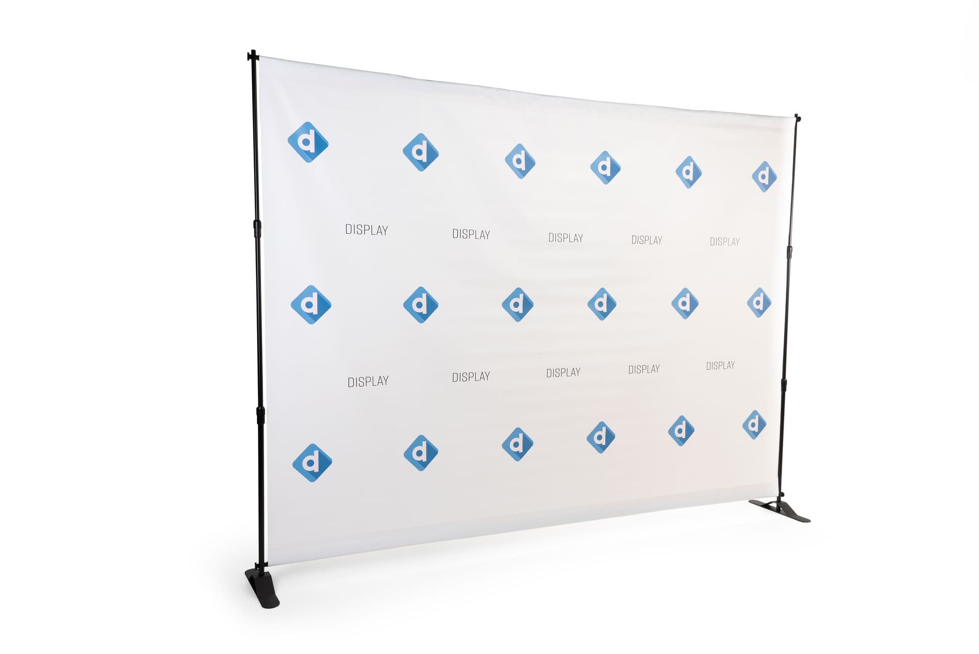 Customized red rope stanchion event backdrop