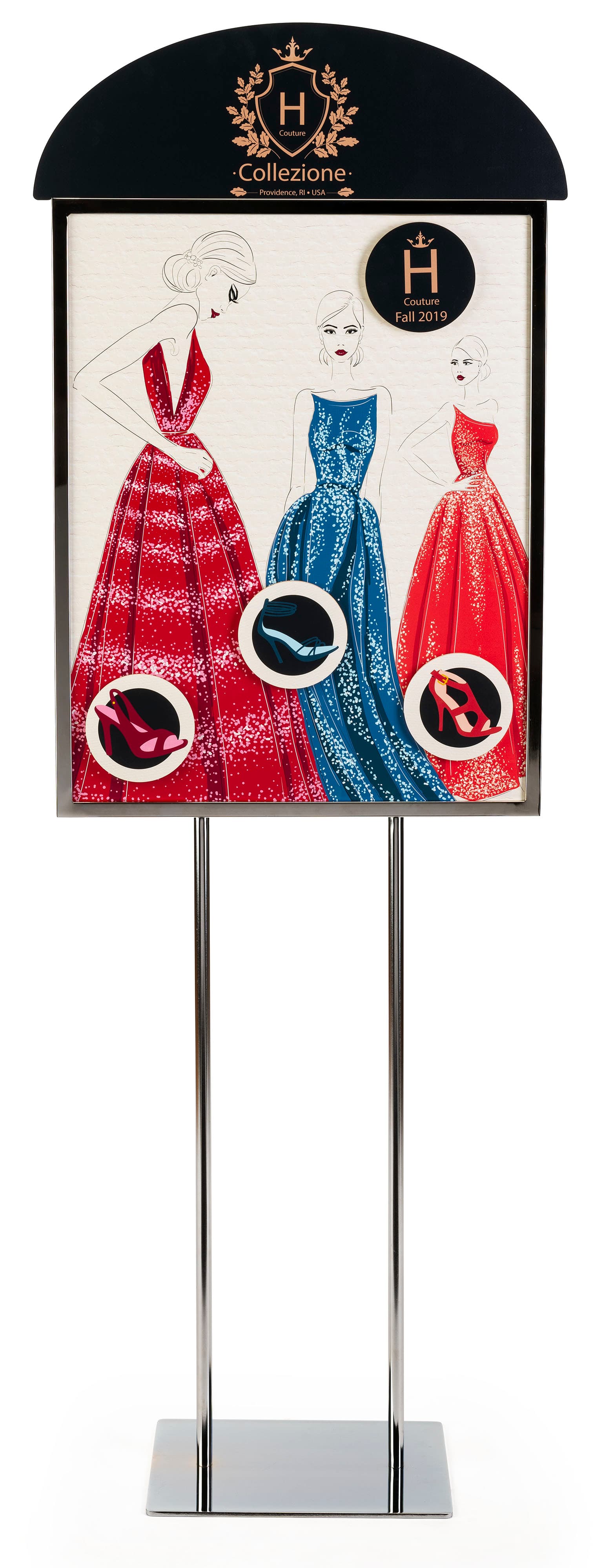 Dimensional sign frame insert with full color graphics