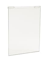 Acrylic gridwall sign holder in a portrait orientation