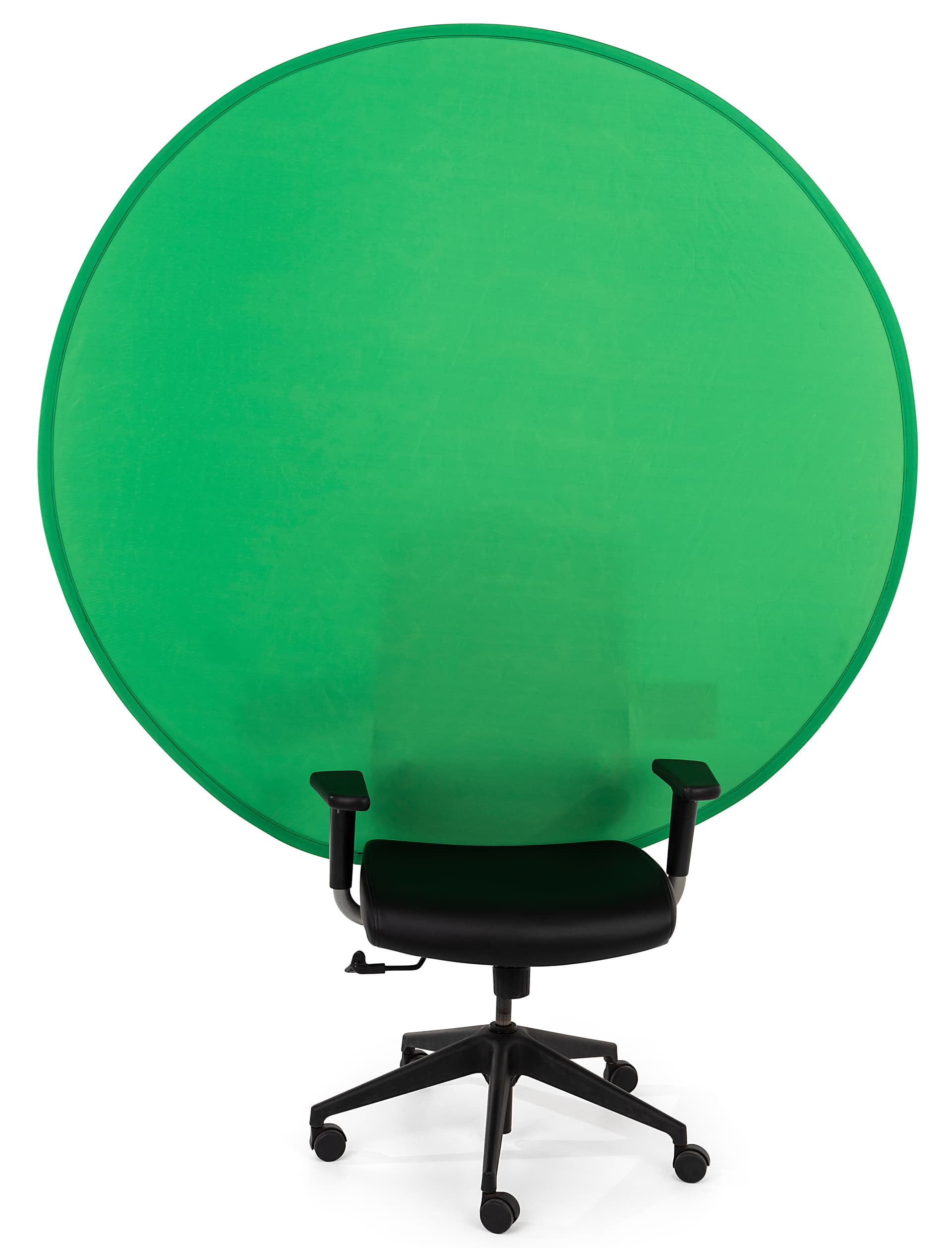 Portable chair mounted green screen with double-sided color