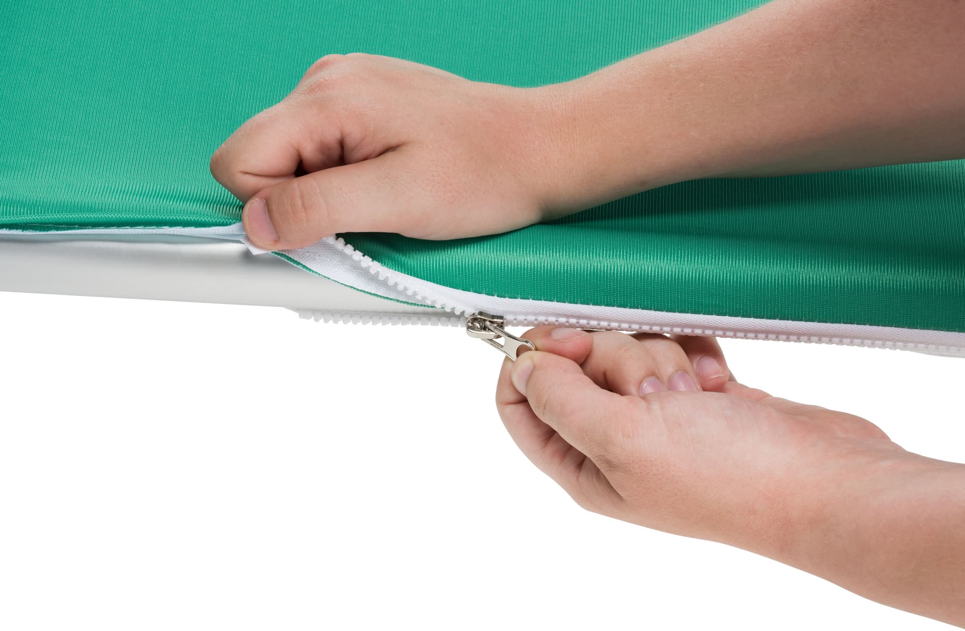 Chroma key fabric backdrop with zipper green screen