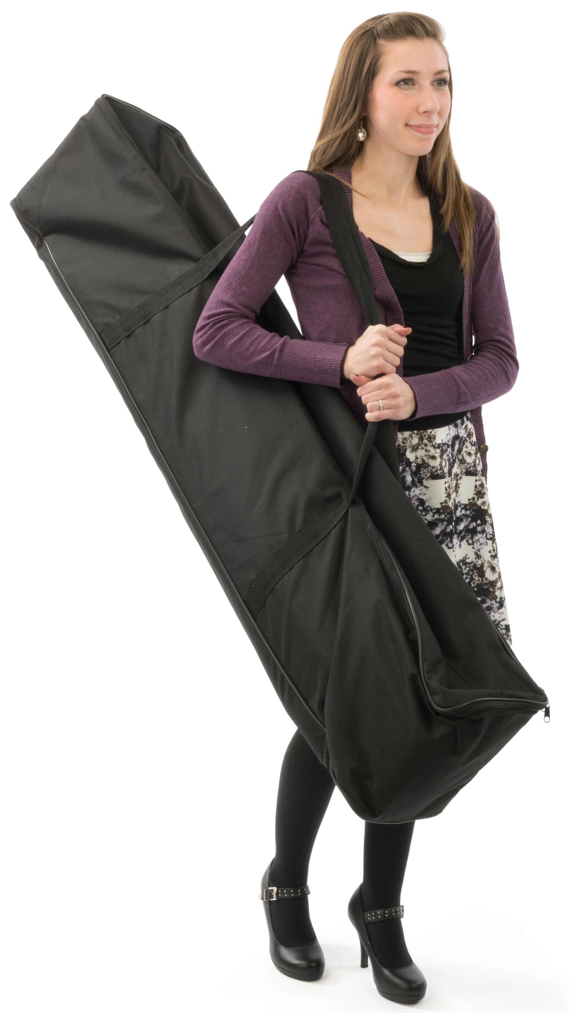 Chroma key fabric backdrop includes canvas travel bag
