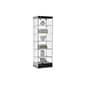24” Display Case w/ LED Lights, Frameless, Hinged Door, Ships Assembled - Black