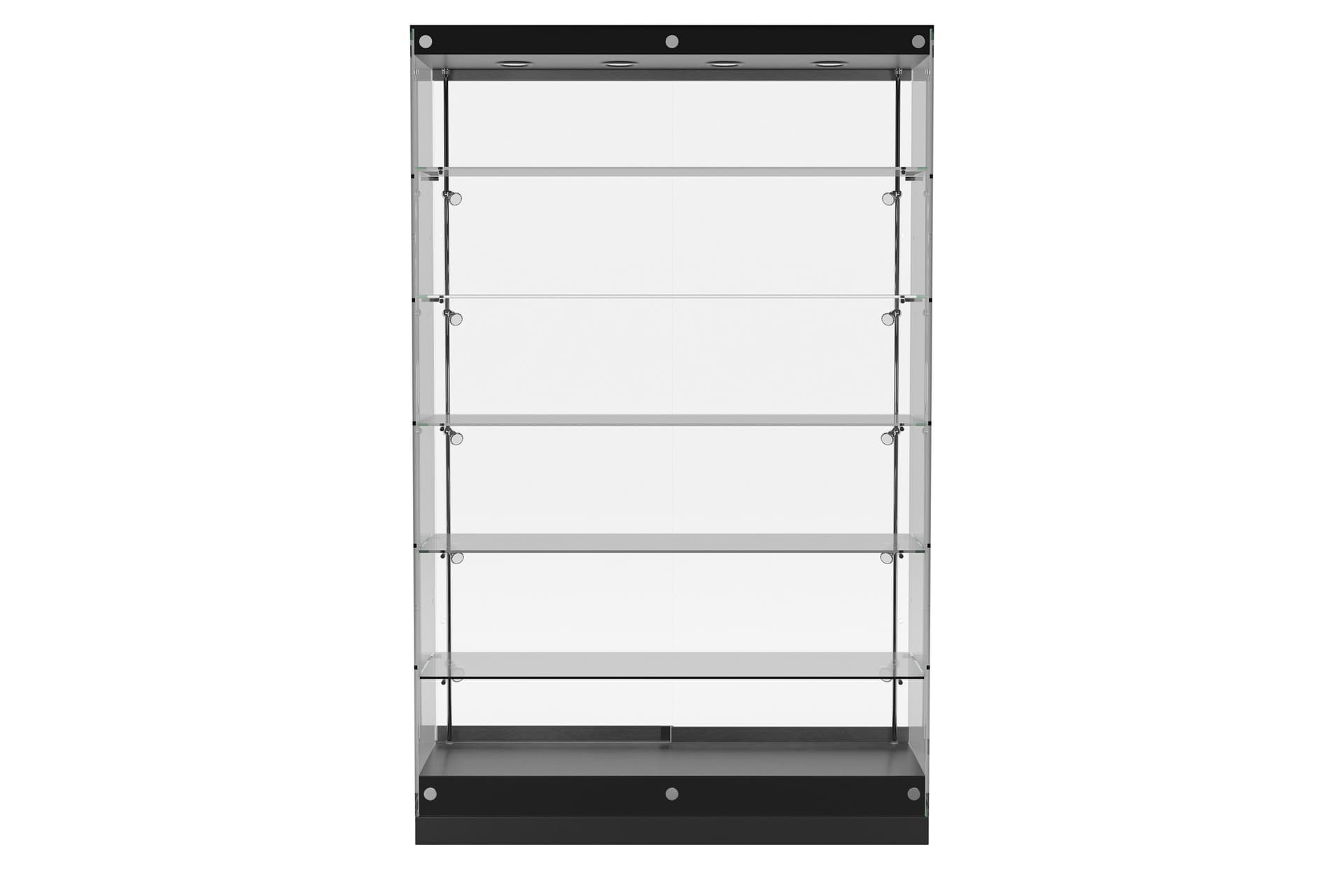 Modern LED showcase with removable shelving