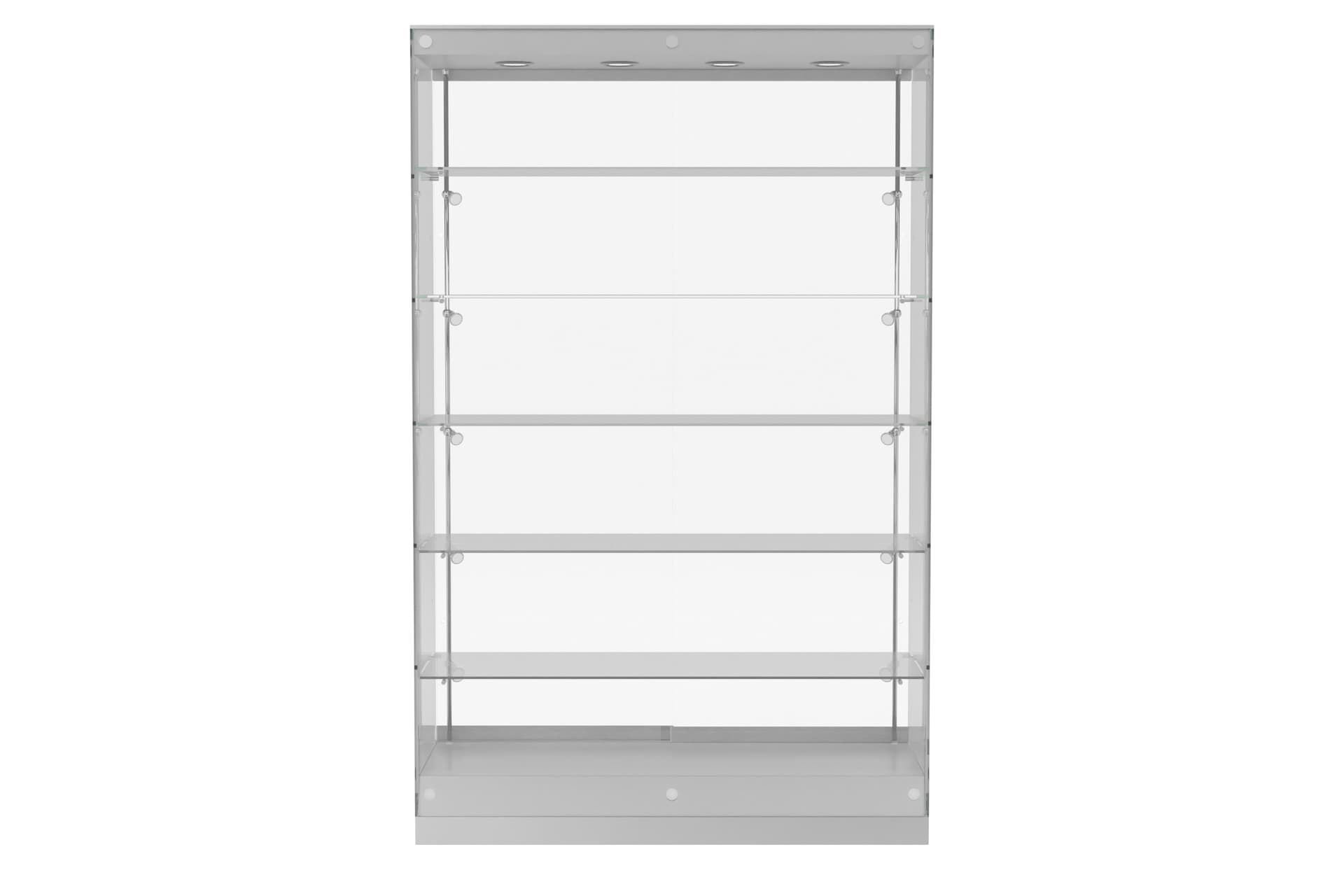 Contemporary glass display cabinets with unobstructed view