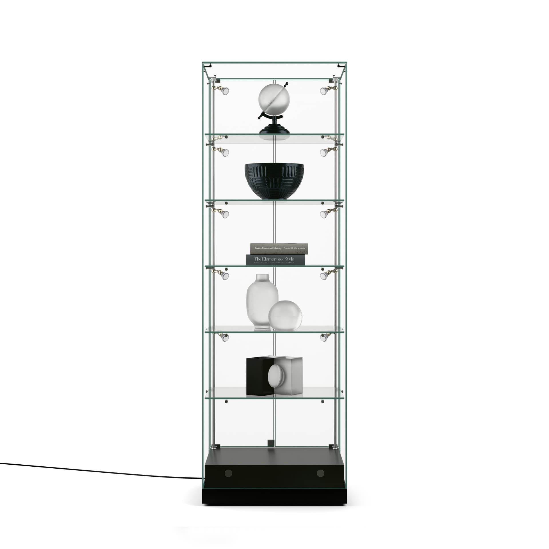 Frameless LED Showcase with Tempered Glass