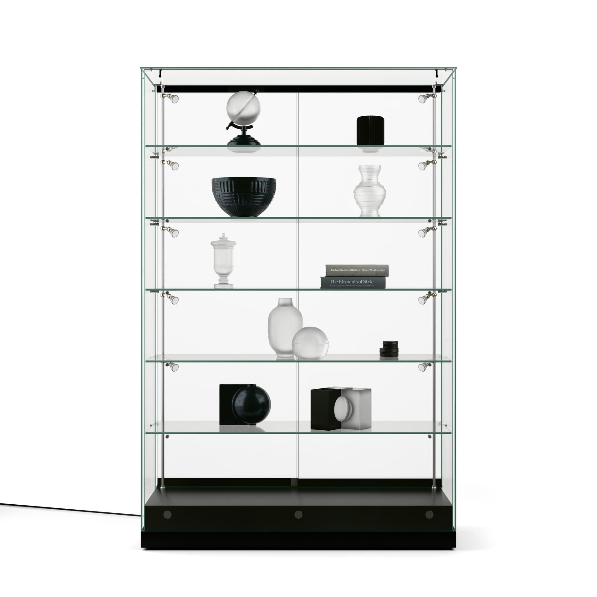 All Glass LED Showcase, 47" Shelf Width