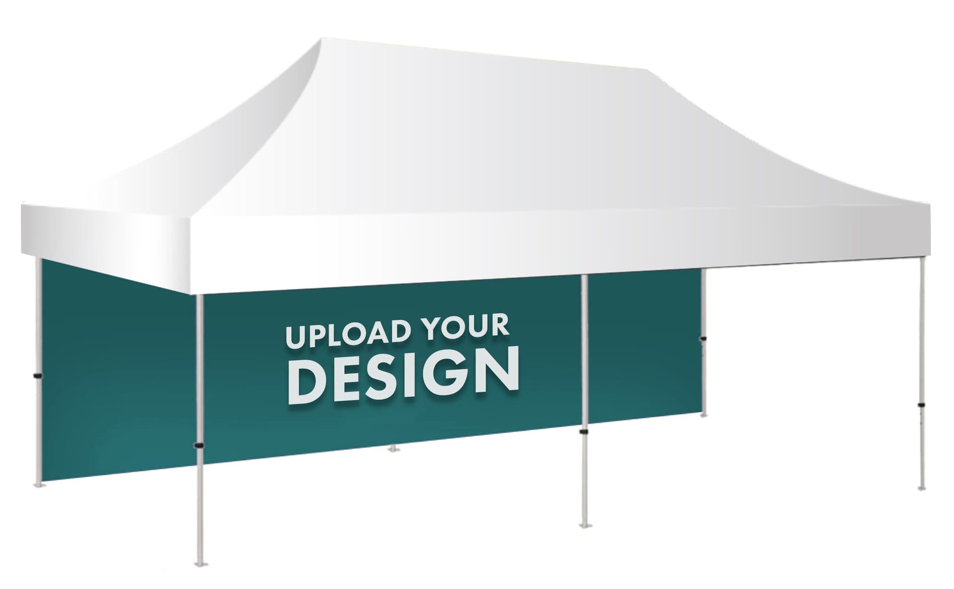 10 x 20 pop up canopy backwall with full color custom printing