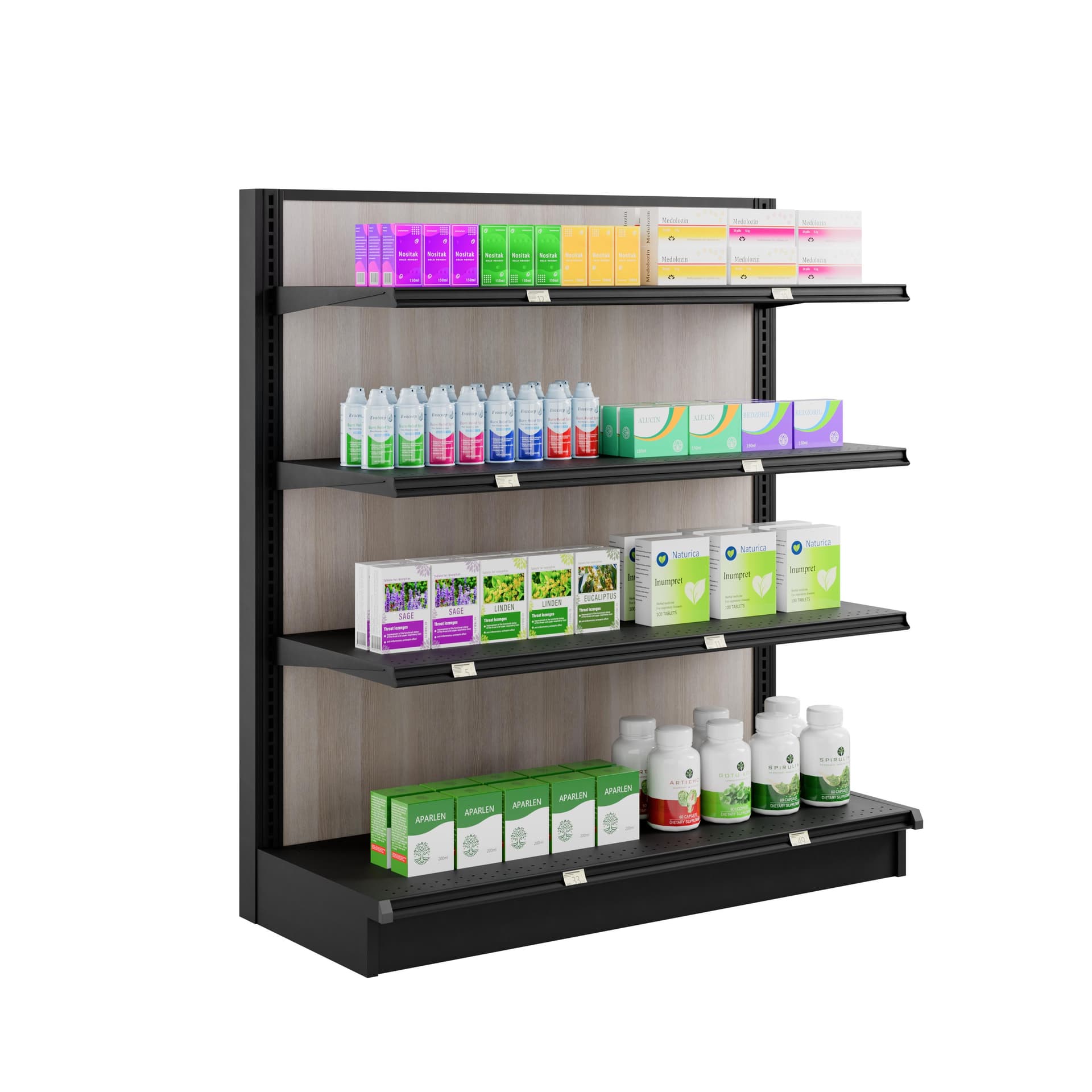 extendable retail shelving