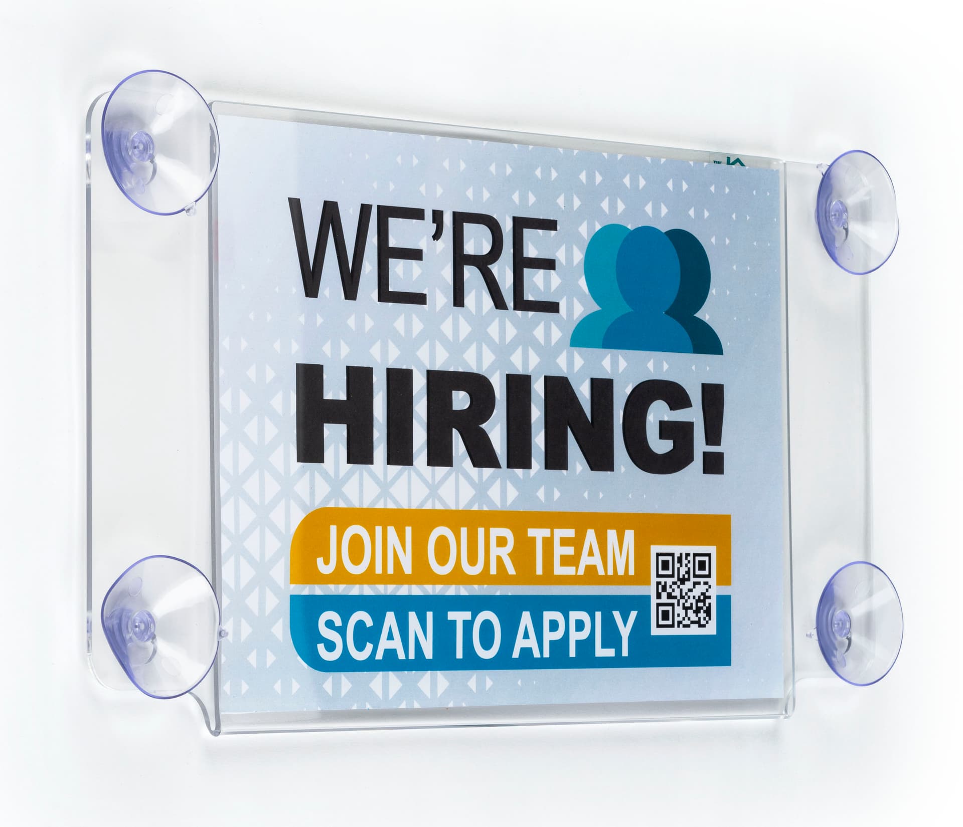 Window sign holder with suction cups
