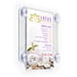 Recycled Acrylic Sign Holder for Window with Suction Cups, Double-Sided - Clear 