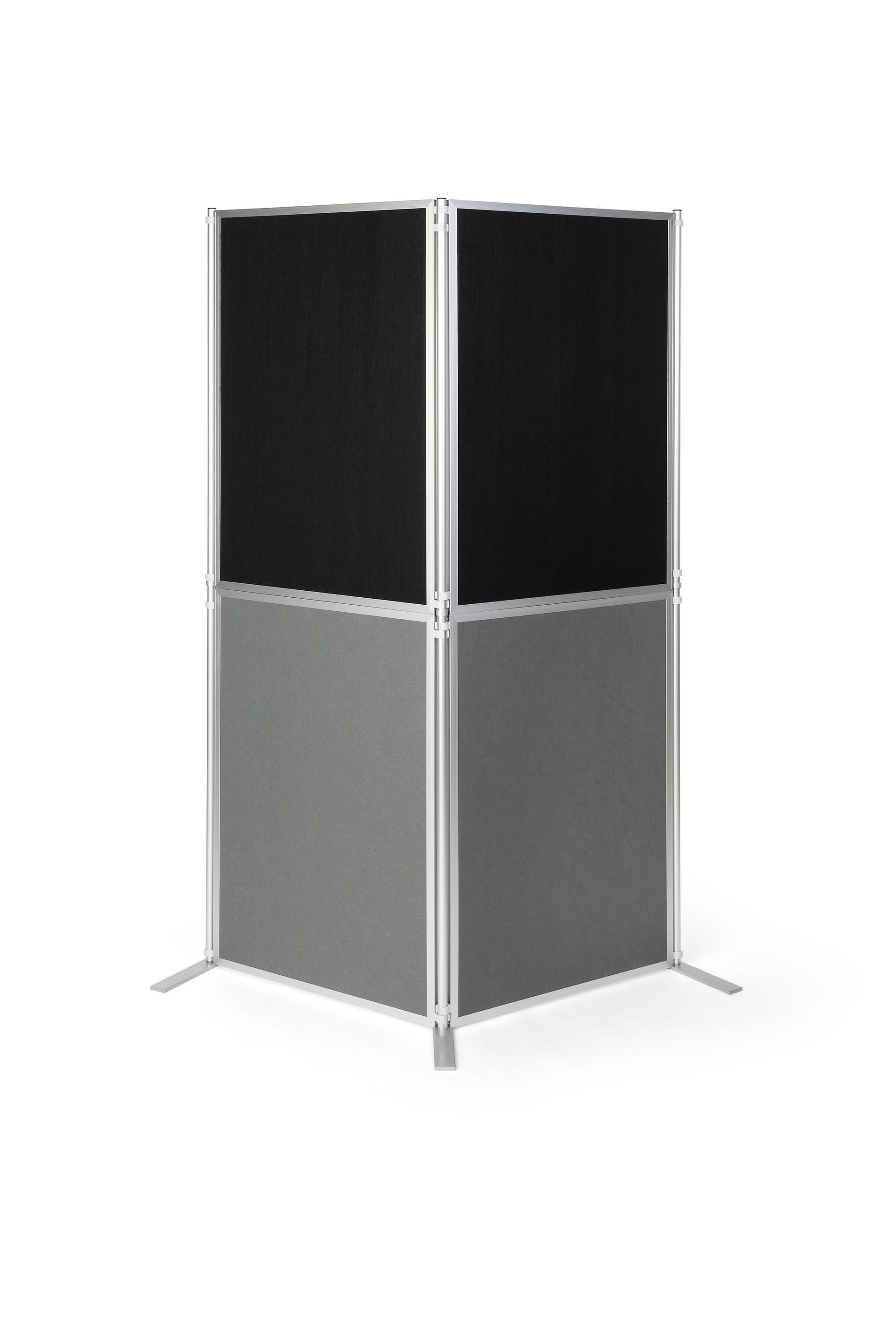 Double-sided clip and pole folding display system 