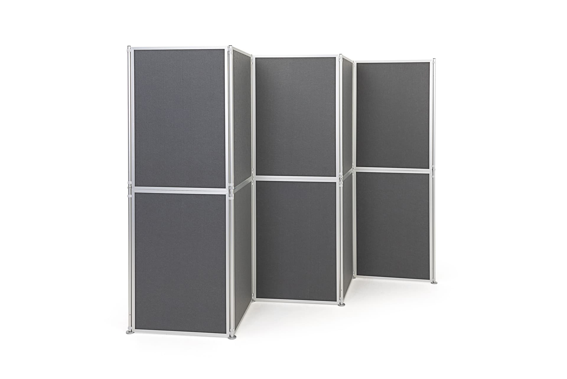 Zig-zag clip and pole folding display system