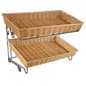 Tiered Wire Stand w/ 2 Woven Baskets